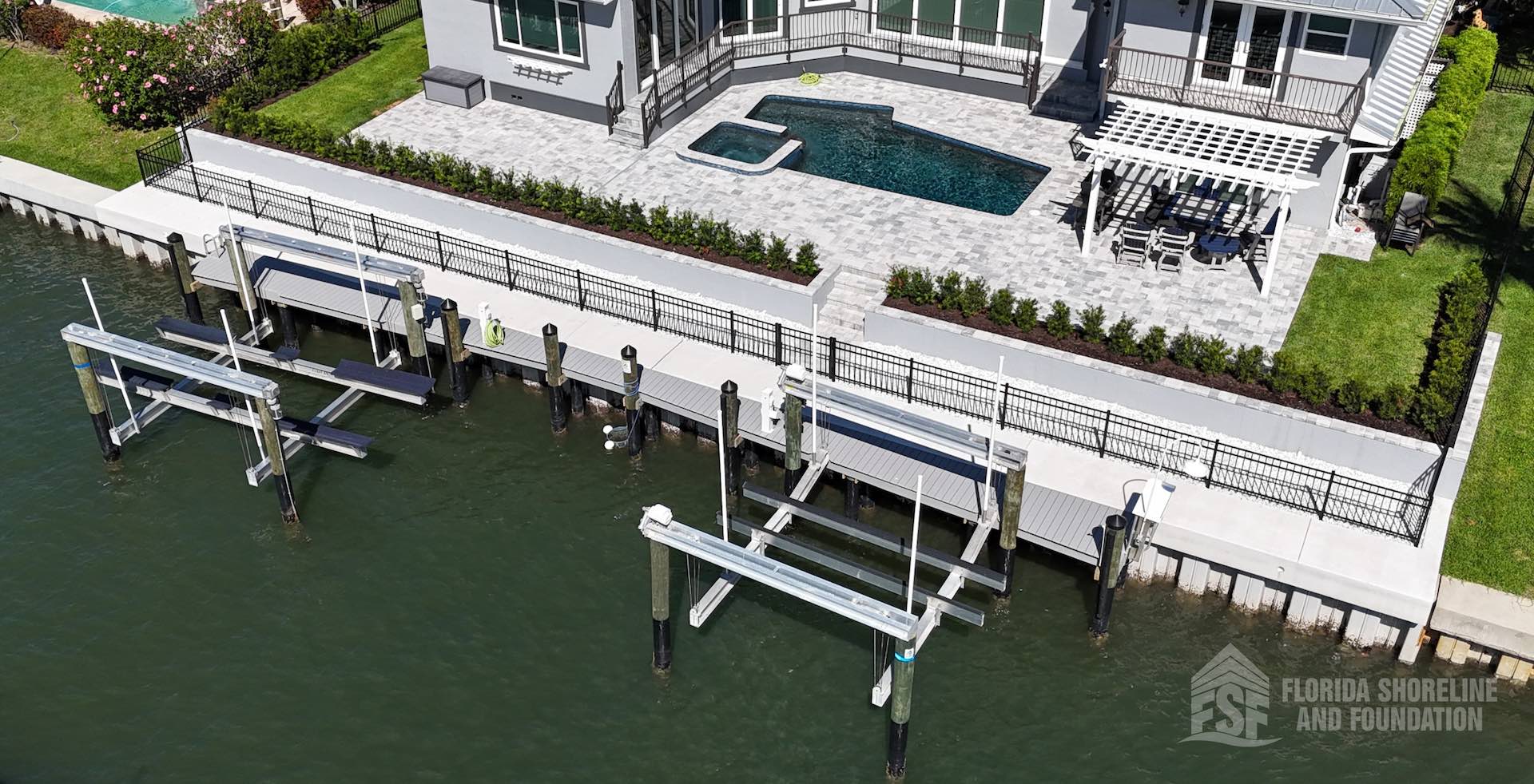 Seawall tiebacks on Longboat Key